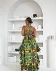 LINDA African Print Hi-low Infinity Dress