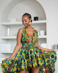 LINDA African Print Hi-low Infinity Dress