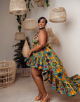 LINDA African Print Hi-low Infinity Dress