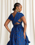 LOLO African Print Hi-low Infinity Dress