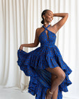 LOLO African Print Hi-low Infinity Dress