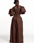 KIARA Wide Leg Pants in BROWN