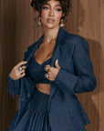 Denim Pinstripe KAIA Blazer