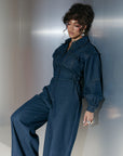 Denim Pinstripe JAKKI Jumpsuit