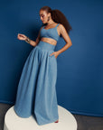 Light Denim KIARA Wide Leg Pants