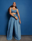 Light Denim KIARA Wide Leg Pants