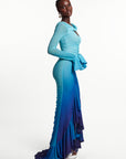 IRIS Hi-Low Ruffle Dress