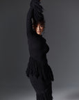 EME Sequin Fringe Maxi Dress in BLACK