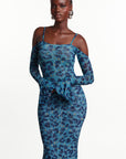 AZI BLUE Off shoulder Maxi Dress