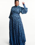 AZI BLUE MAXI SHIRT DRESS