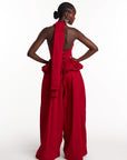 GRACE Peplum Top in RED