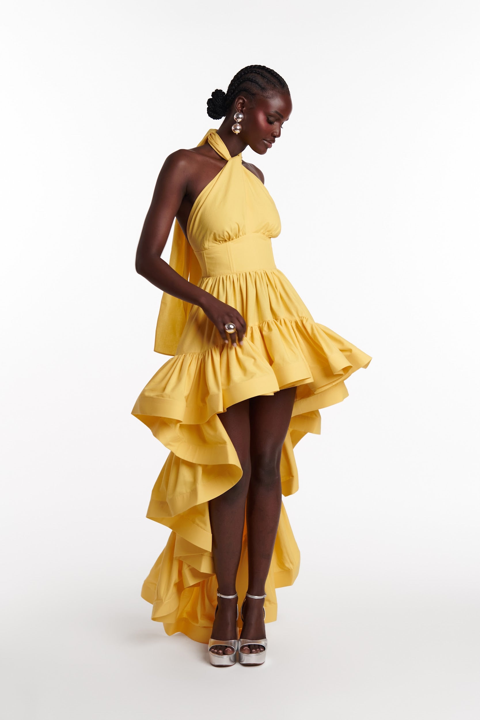 IMA Hi-low Dress in YELLOW – OFUURE