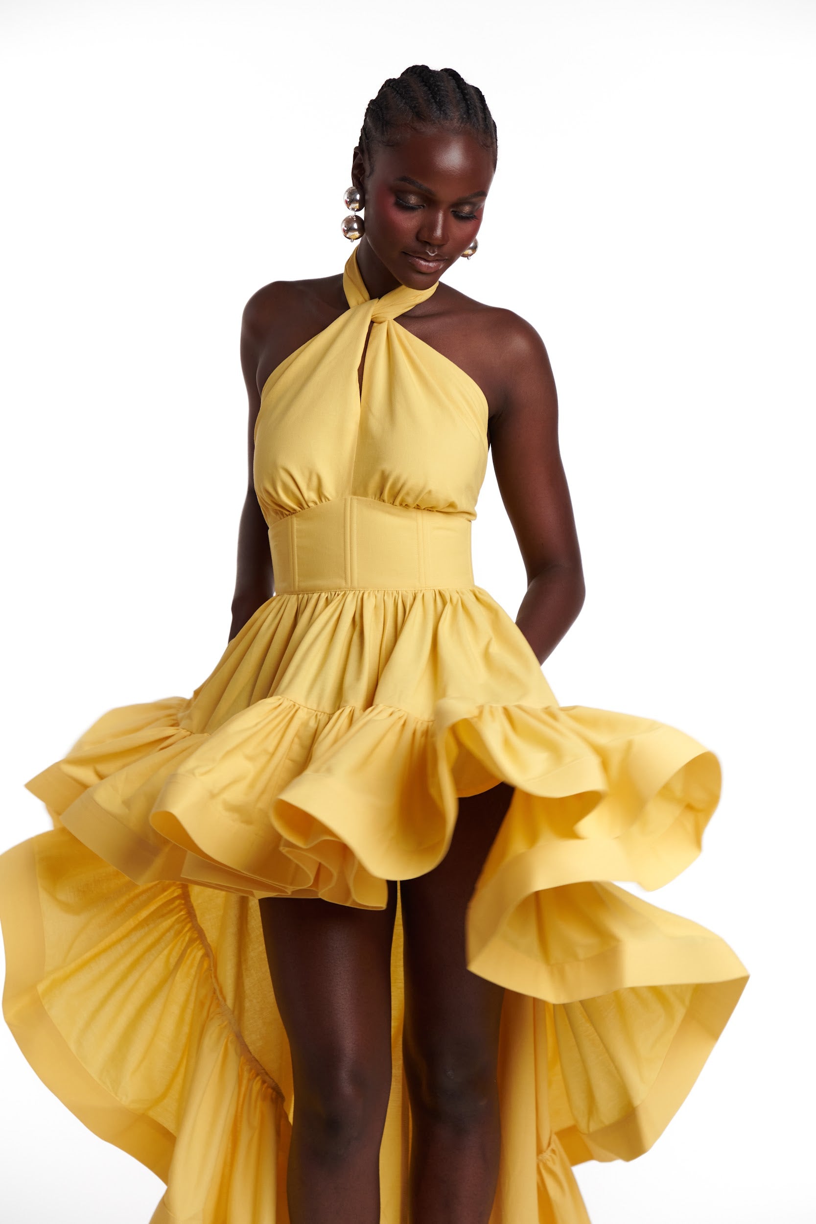IMA Hi-low Dress in YELLOW – OFUURE