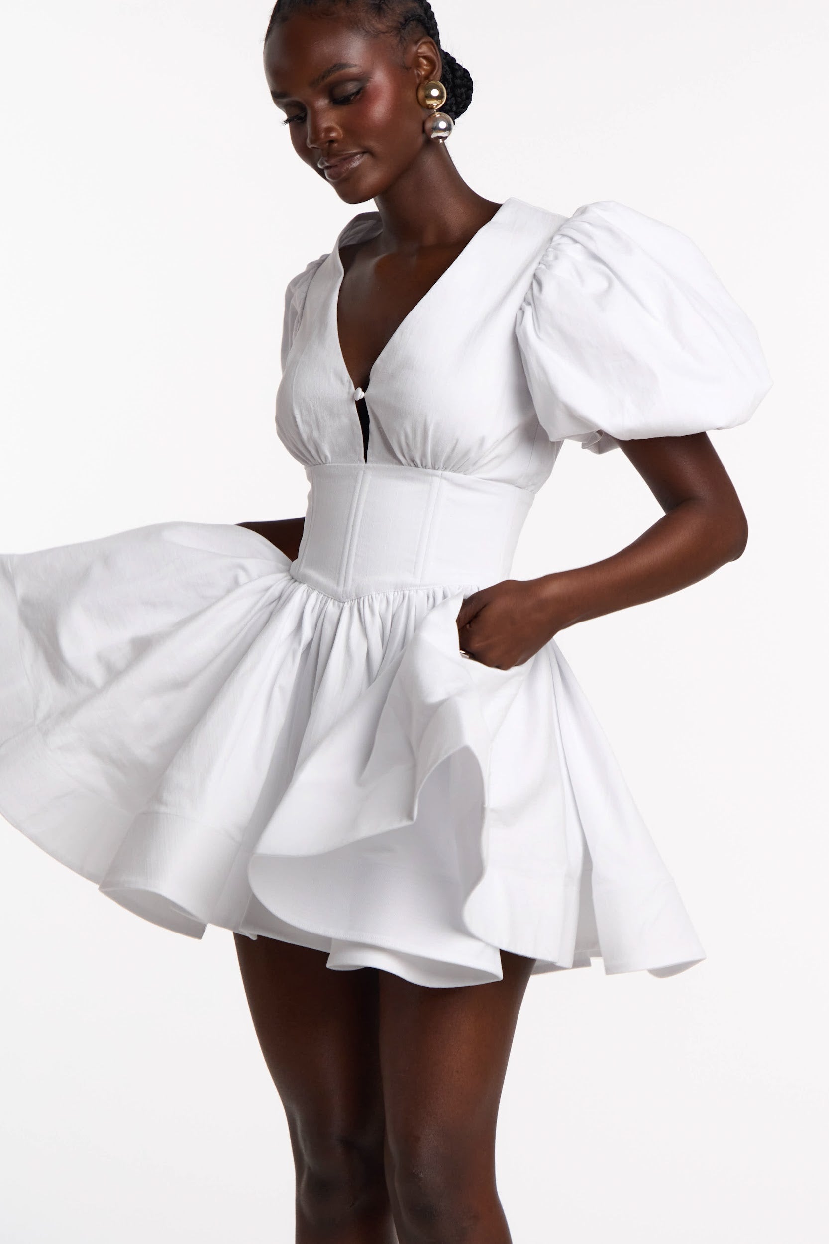 DELILAH Mini Dress in White – OFUURE