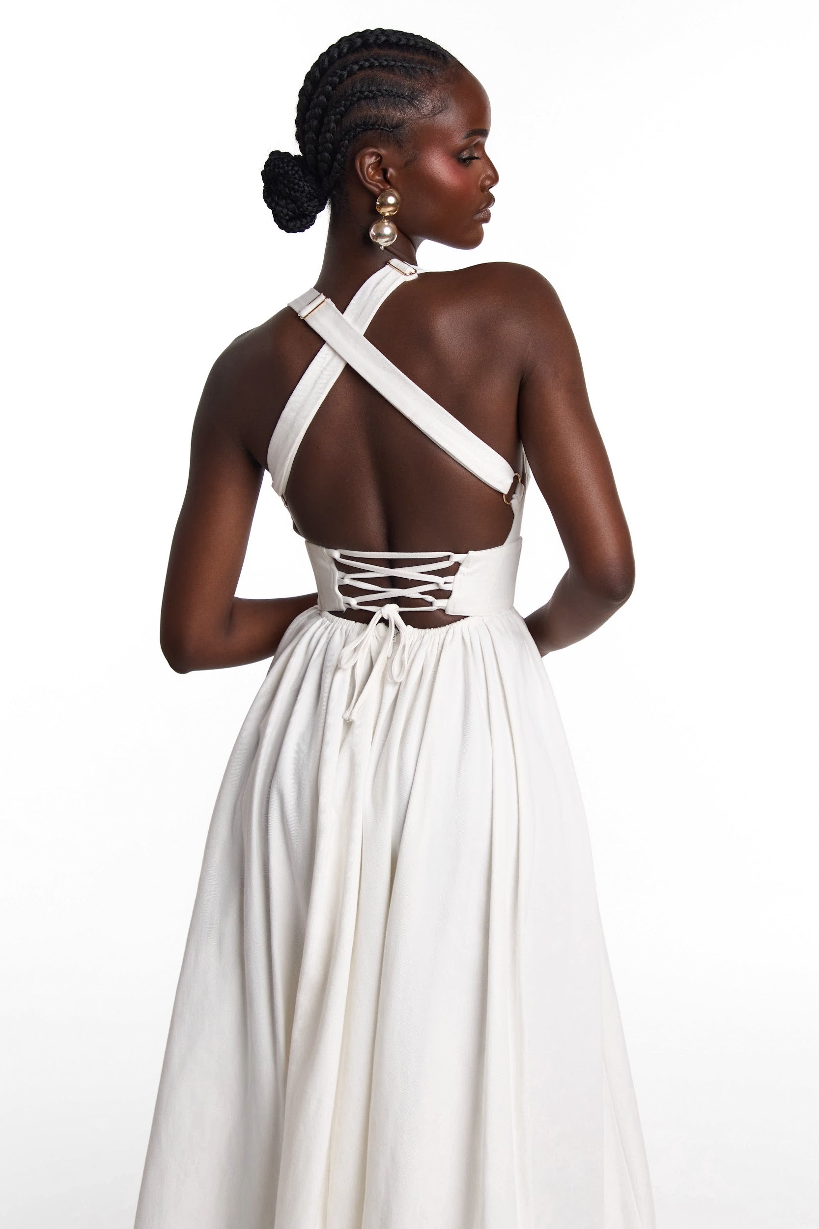 ADELE Maxi Dress in WHITE – OFUURE