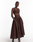 DANI Maxi skirt in BROWN