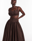 DANI Maxi skirt in BROWN