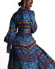 ANU BLUE MAXI SHIRT DRESS