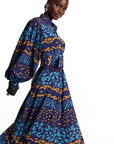 ANU BLUE MAXI SHIRT DRESS