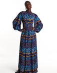 ANU BLUE MAXI SHIRT DRESS