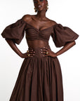 DANI Maxi skirt in BROWN