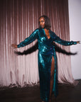 SAPPHIRE Sequin Wrap Dress
