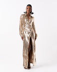 GOLD Sequin Wrap Dress