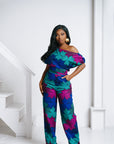ZURI African print One Shoulder jumpsuit (3 LENGTH)