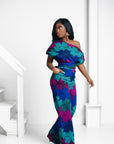 ZURI African print One Shoulder jumpsuit (3 LENGTH)