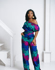 ZURI African print One Shoulder jumpsuit (3 LENGTH)