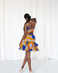 SOMIE African Print Layered Mini Skirt