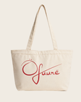 ÖFUURË Small Tote Bag in BEIGE