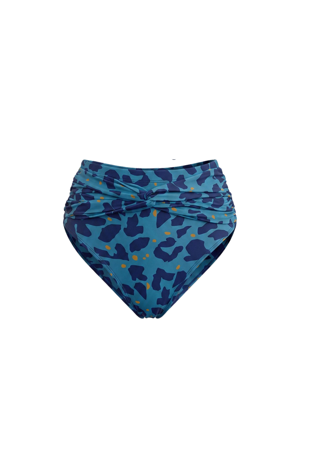 AZI BLUE HIGH WAIST BIKINI BOTTOM