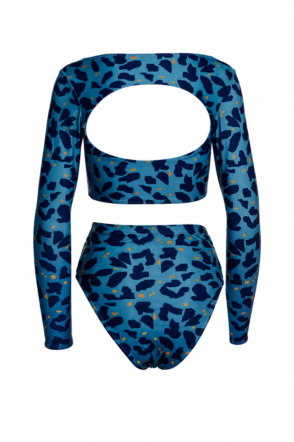 AZI BLUE LONG SLEEVE SWIMSUIT TOP