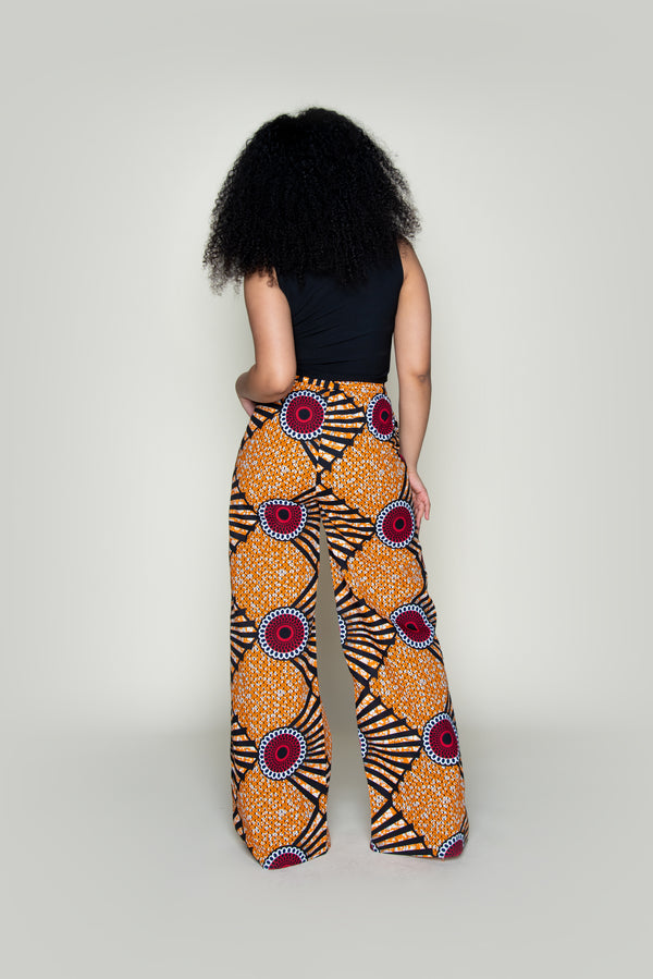 KAFI African Print high waist trousers