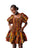TOSAN African print smocked body mini dress