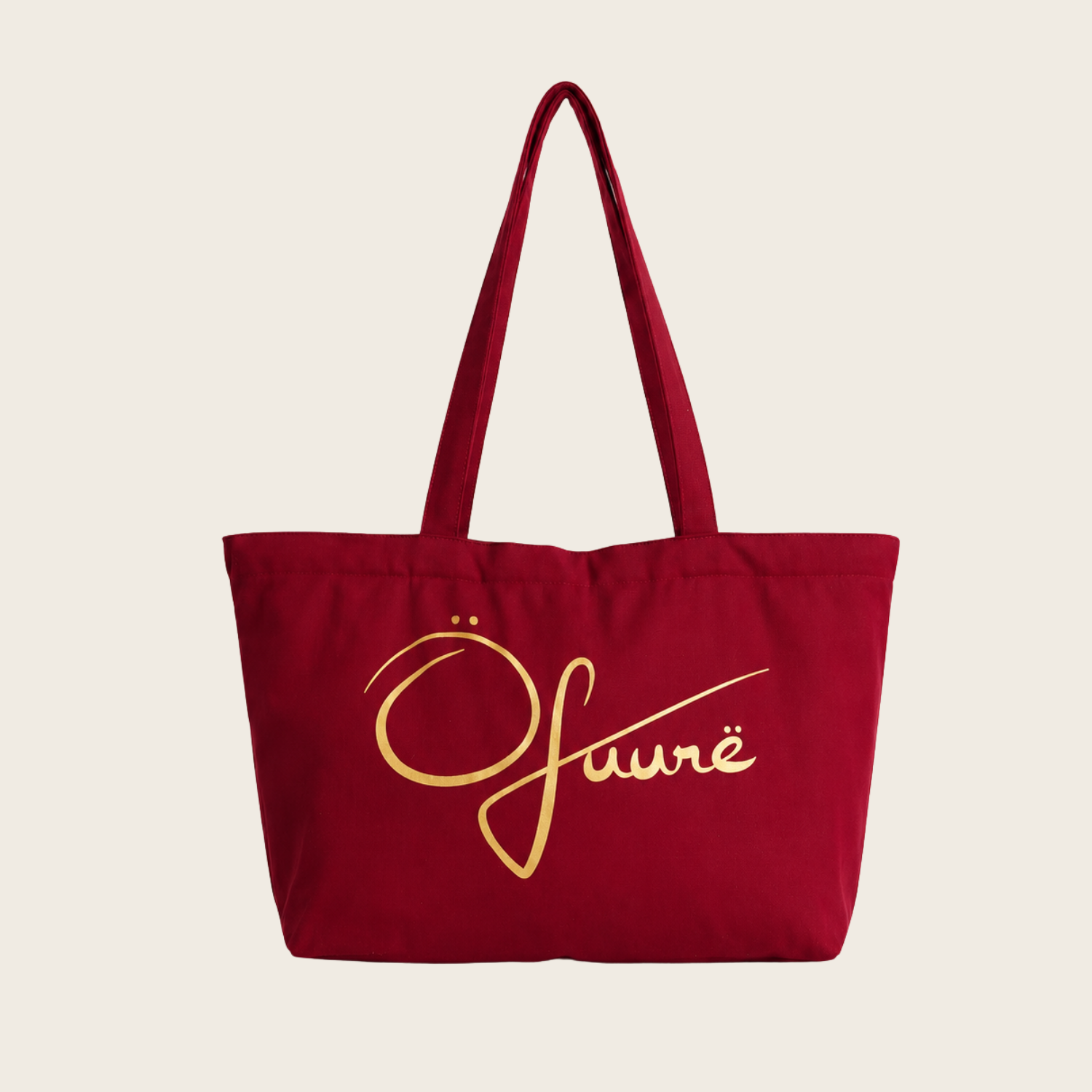 ÖFUURË Large Tote Bag in BURGUNDY