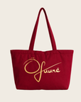 ÖFUURË Large Tote Bag in BURGUNDY