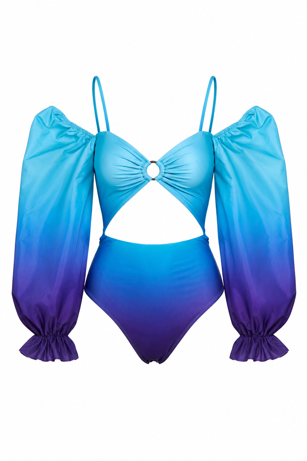 IRIS OFF SHOULDER PUFFY SLEEVE SWIMSUIT