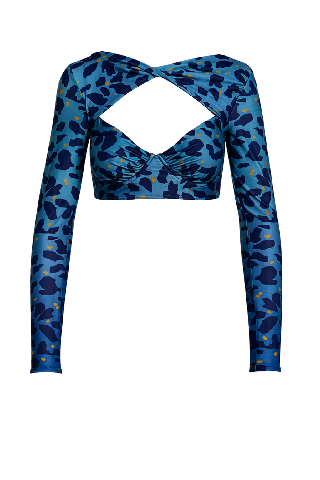 AZI BLUE LONG SLEEVE SWIMSUIT TOP