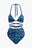 AZI BLUE HIGH WAIST BIKINI BOTTOM