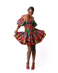 SHAYO African print smocked body mini dress