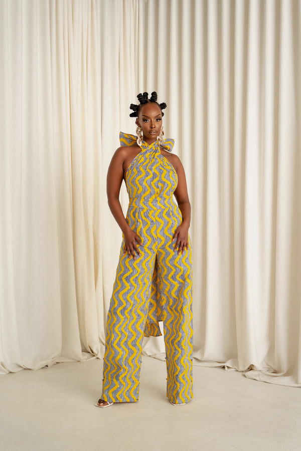 LILY African print infinity jumpsuit (3 LENGTH)