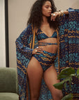 ANU BLUE CHIFFON KAFTAN KIMONO