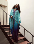 IRIS CHIFFON KAFTAN KIMONO