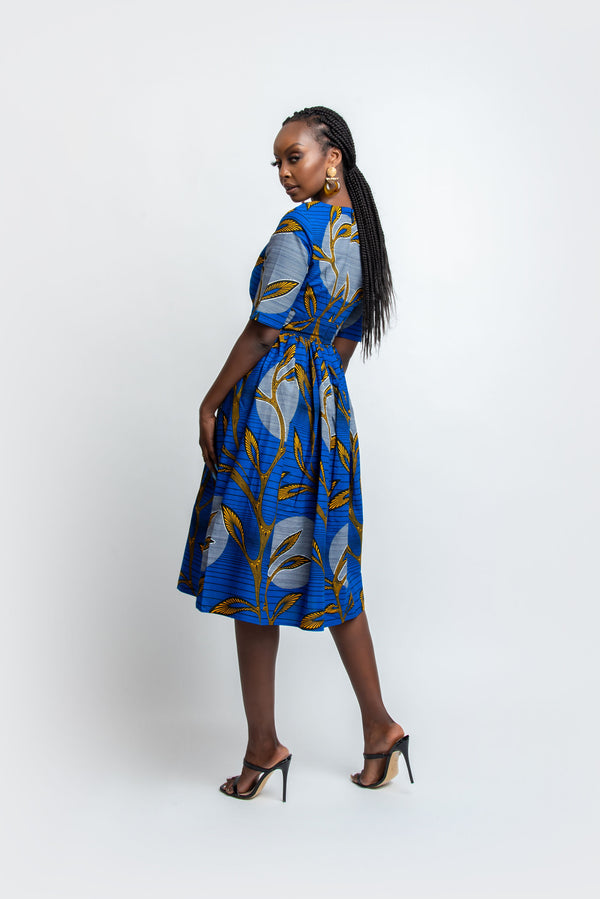 BISOLA African Print  Midi Dress