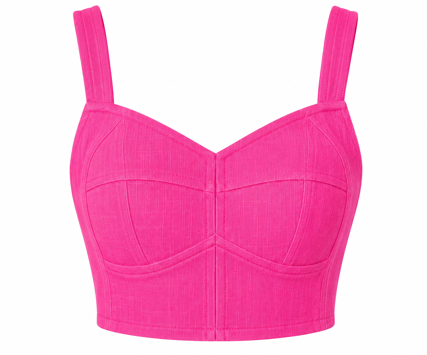 Linen SERENA Crop Top in Pink