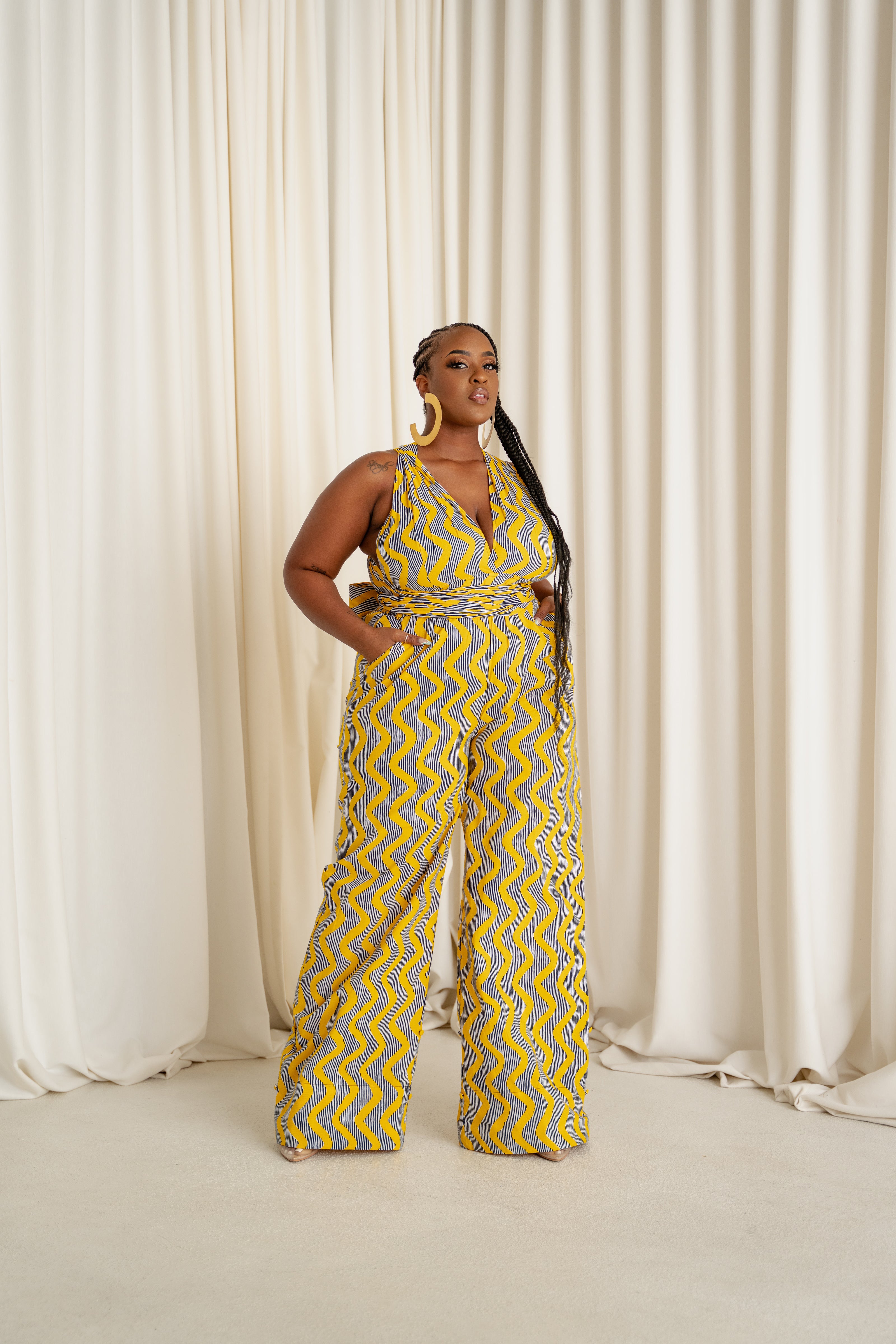LILY African print infinity jumpsuit (3 LENGTH)