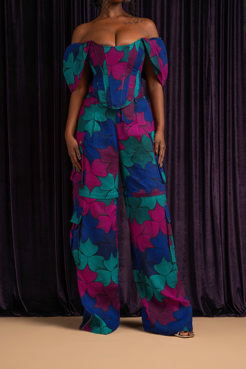 ZURI African Print Corset Top