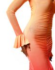 SELENE HI-LOW RUFFLE DRESS